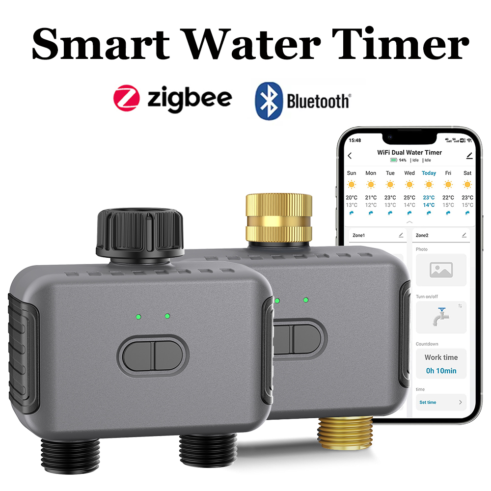 Smart Garden Timer - Temporizador de agua inteligente Tuya Zigbee/BT,