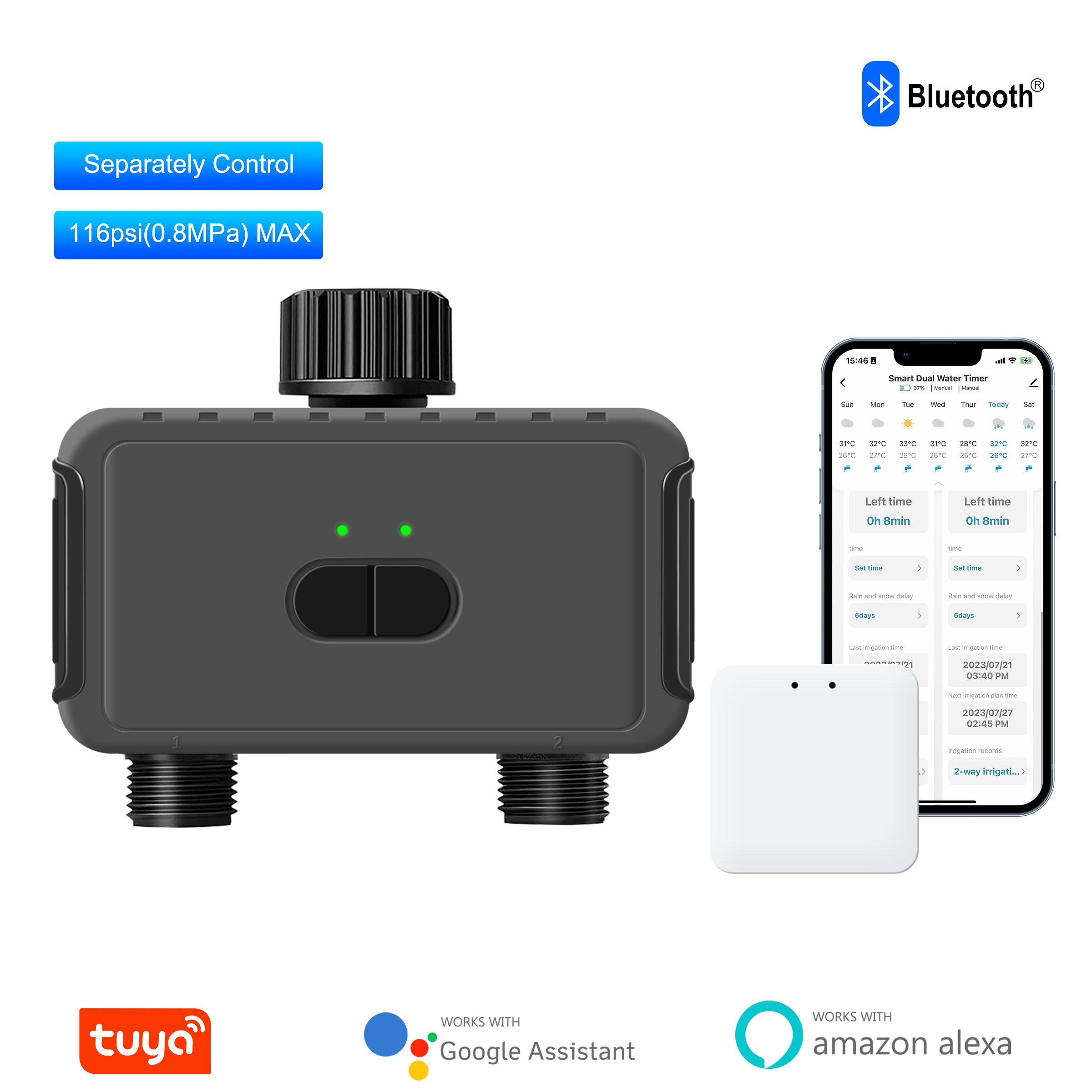 Smart Garden Water Features - Temporizador de aspersión programable inteligente KEMEK,