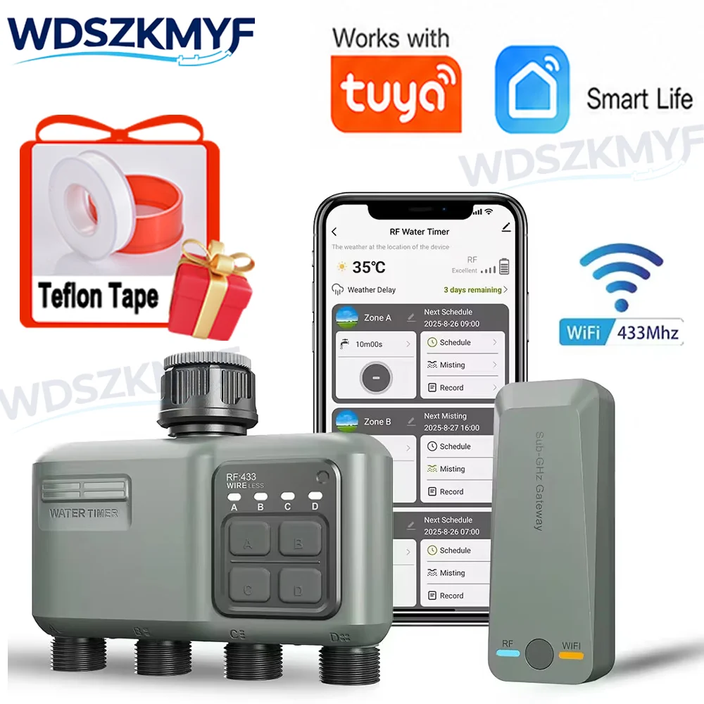 Smart Garden Tools - Temporizador de Riego Inteligente WiFi RF433