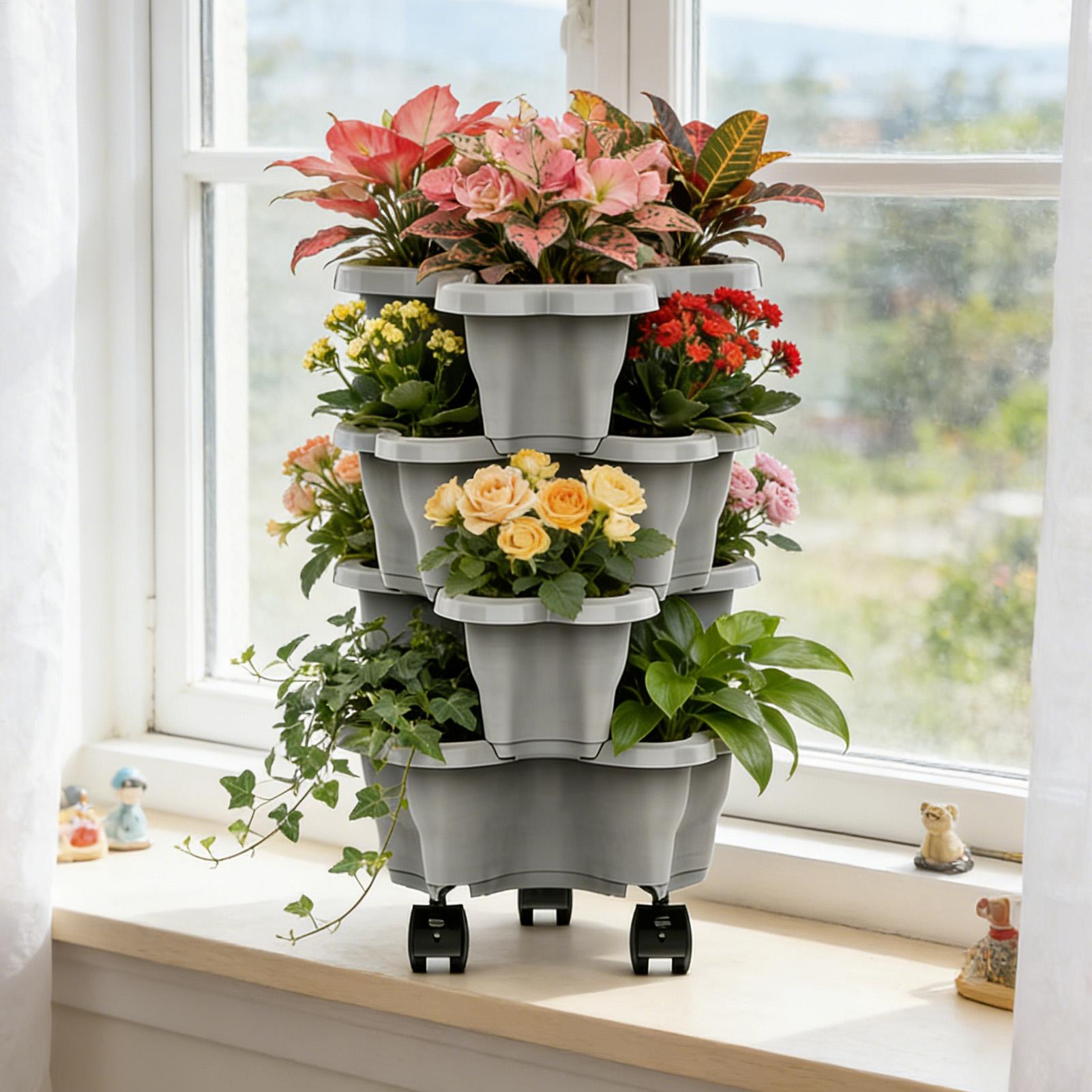 Maceta Vertical de 4/5 Niveles - Vertical Planter Tower reseña y precio