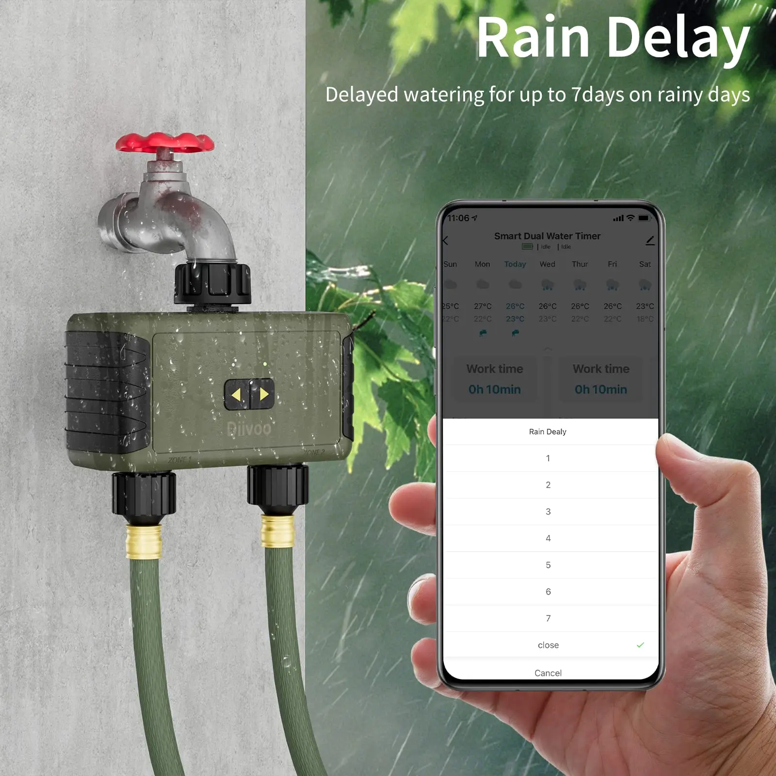 Temporizador de Riego Diivoo c - Smart Garden Tools reseña y precio