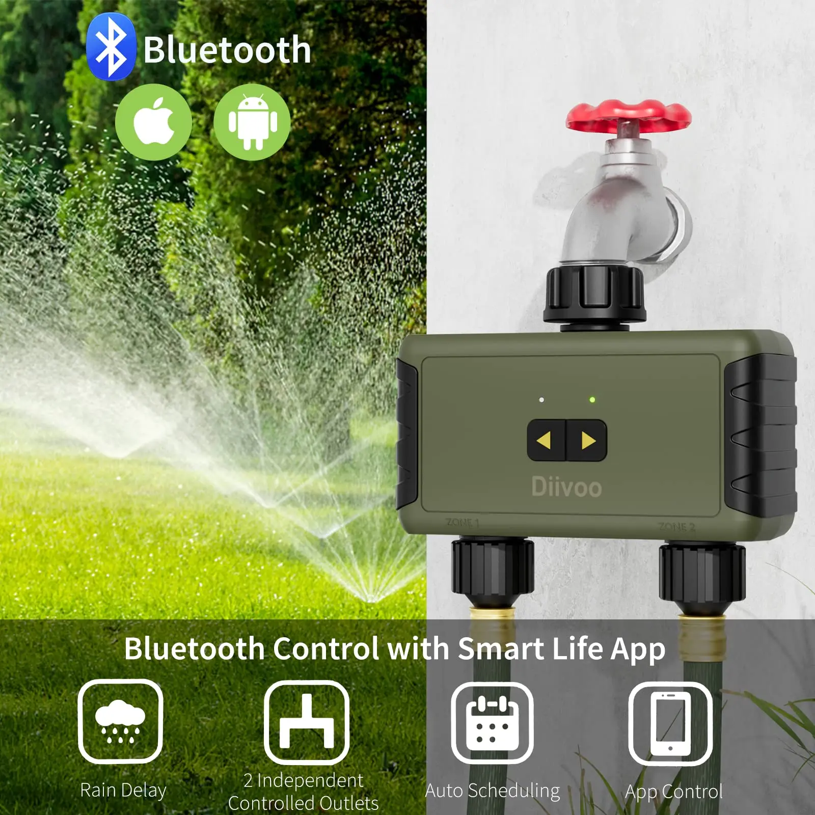 Temporizador de Riego Diivoo c - Smart Garden Tools reseña y precio